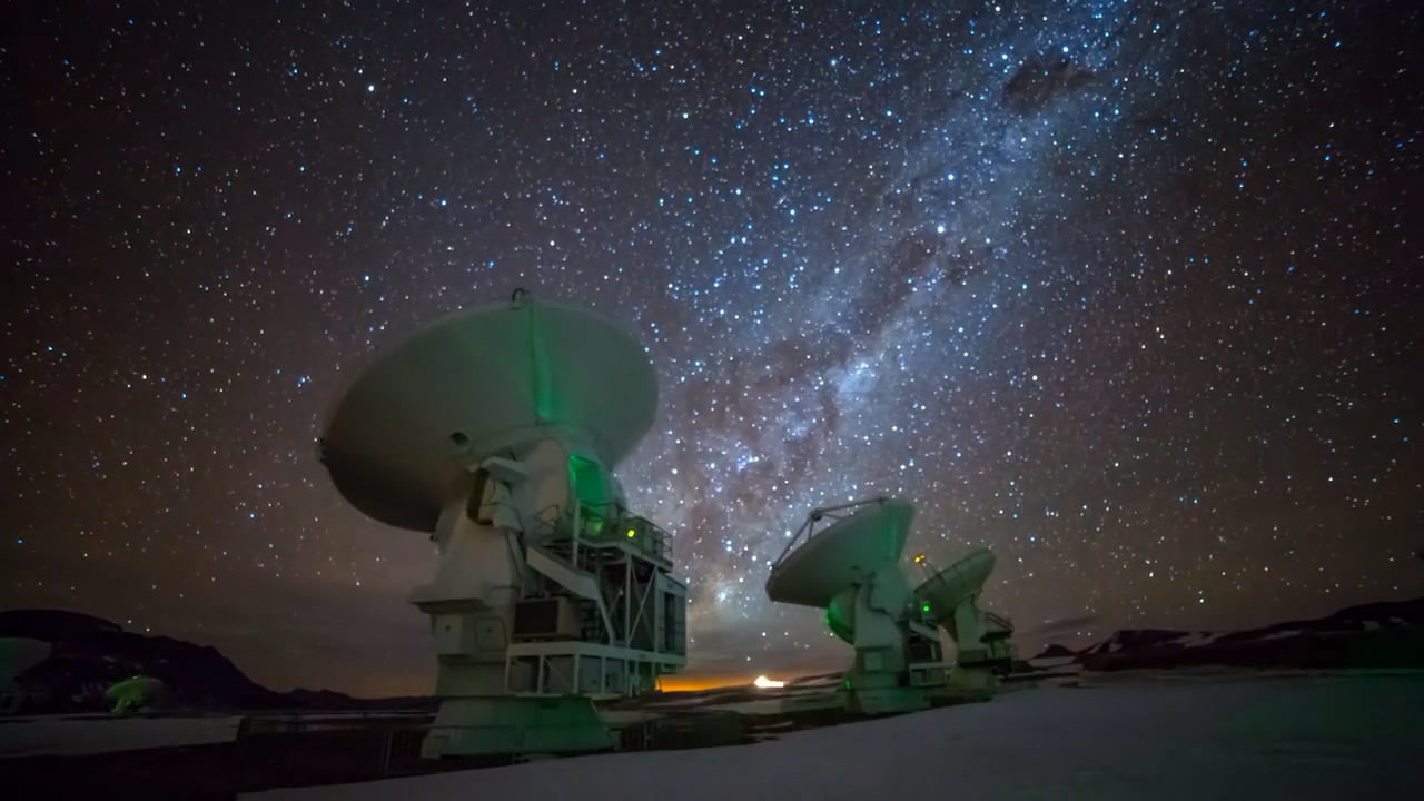 《阿塔卡瑪天文臺》夜景時間的集合